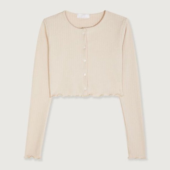 Oak and Fort Crop Long Sleeve Top - Picture 1 of 3